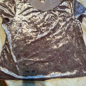 Mossimo Supply Co. Shimmering Velvet Short Sleeve Top